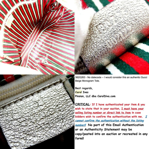 Auth Gucci Gg Canvas Tote Bag Canvas #382G263 - Picture 7 of 7